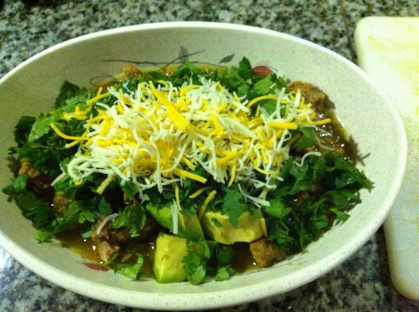 Primal Chili Pork Verde with Toppings