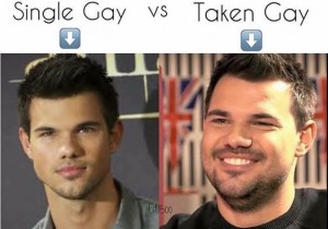 Taylor Lautner Fat Shaming Meme Single vs Taken Gay